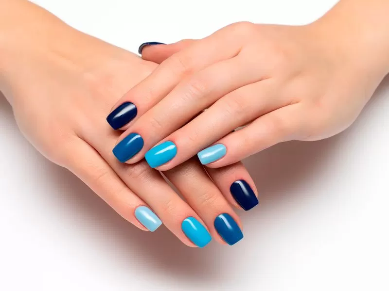 blue nails