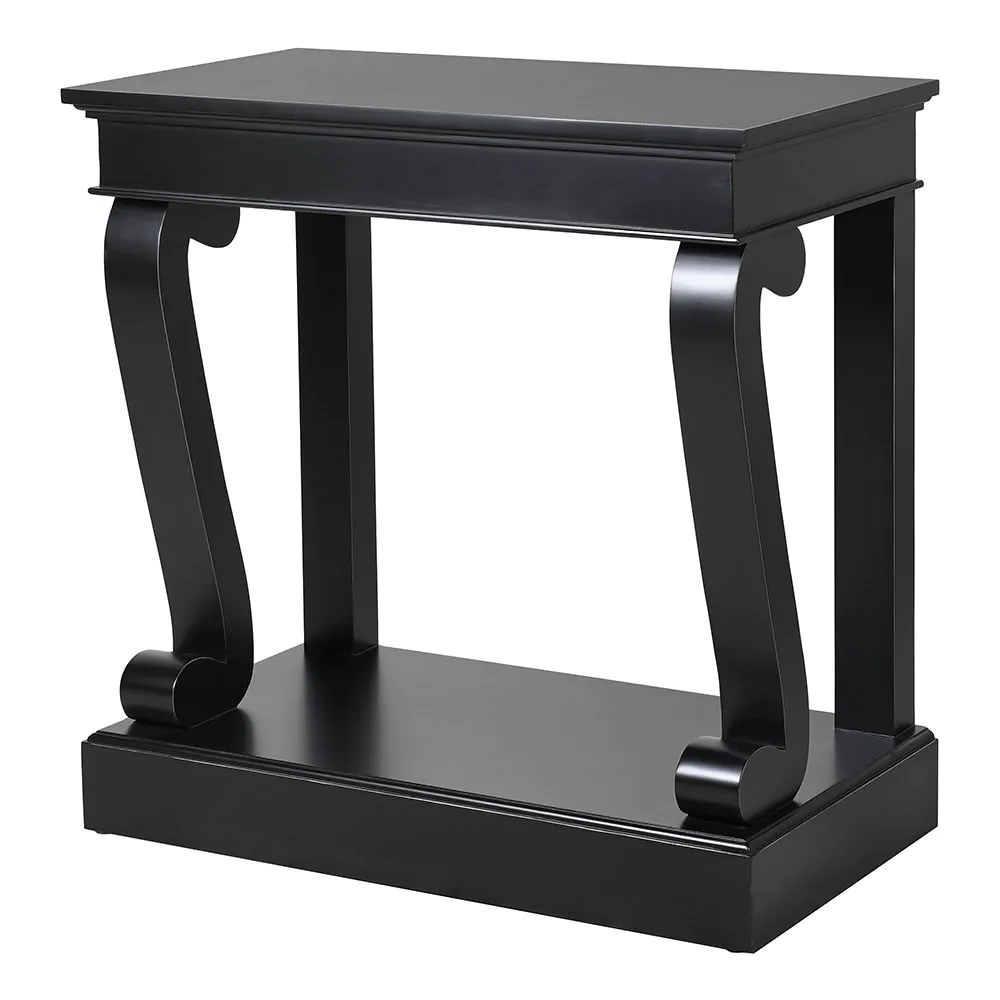 wood and glass console table